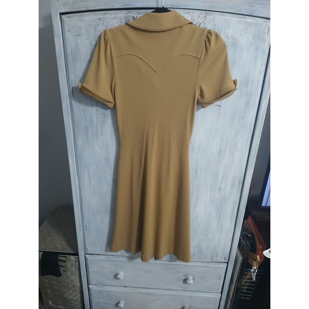 Diane Von Furstenberg 100% Wool Collared Knee Length Dress 4 Neutral Officey - Picture 7 of 9